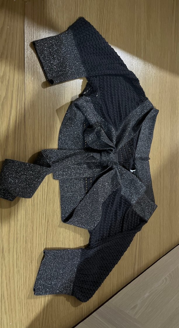 Kız Çocuk Gri Triko Bolero - Görsel 2