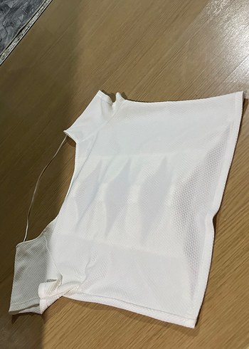 Kız Çocuk Beyaz Kısa Kollu Fiyonklu Tişört - Görsel 5