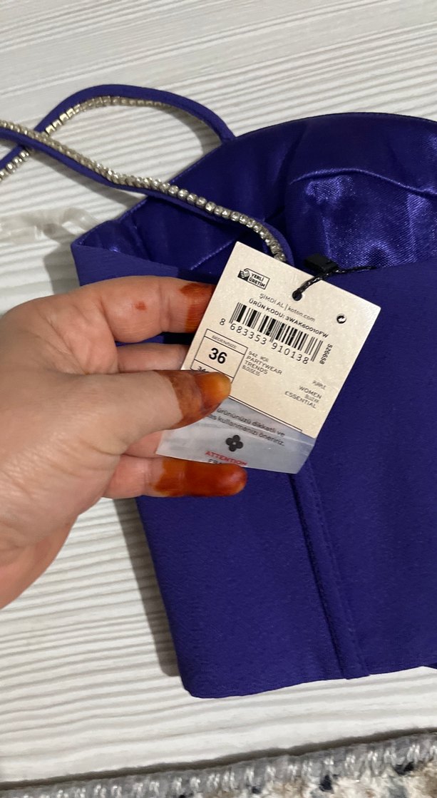 Mor Straplez Mini Büstiyer - Görsel 4