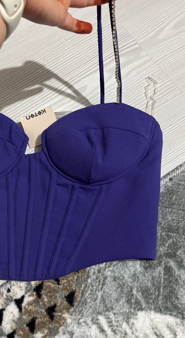 Mor Straplez Mini Büstiyer - Görsel 2