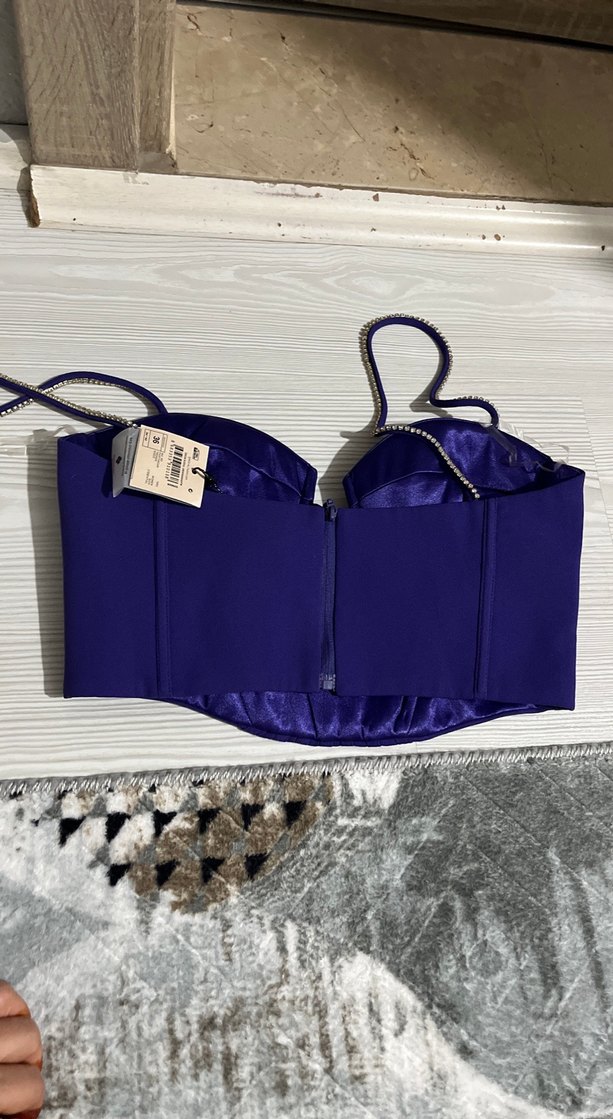 Mor Straplez Mini Büstiyer - Görsel 3