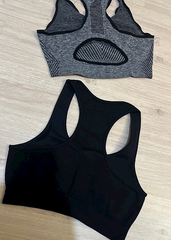 Gri ve Siyah Sporcu Sütyeni Seti - Görsel 2
