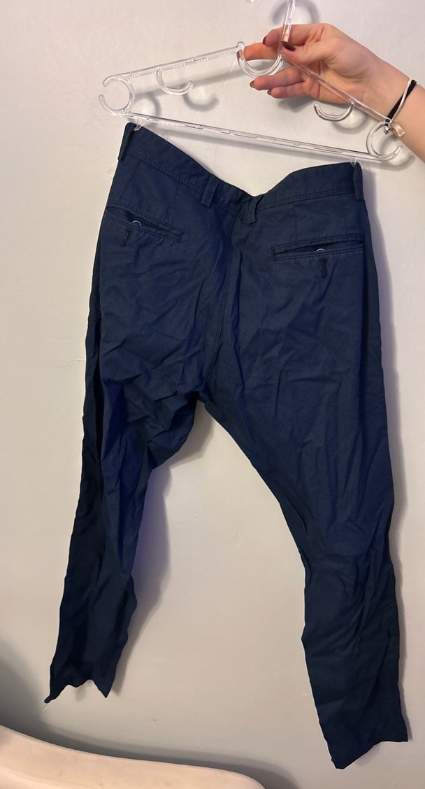 Erkek Koyu Mavi Denim Bol Kesim Pantolon - Görsel 2