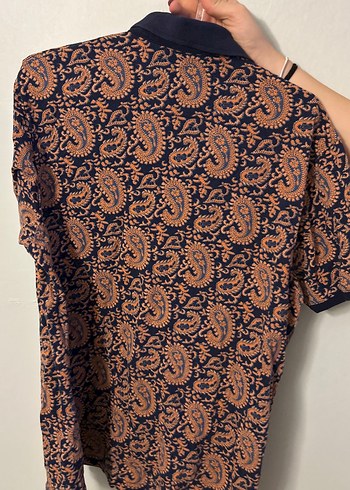 Desenli Erkek Polo Tişört, Kısa Kollu, Düğmeli - Görsel 2