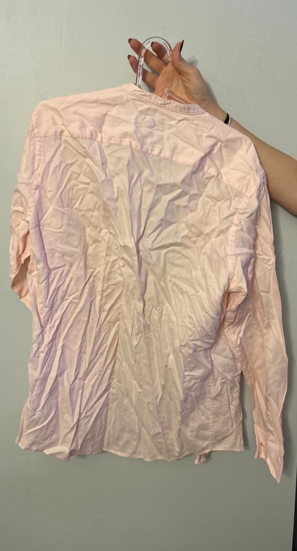 Pembe Pamuklu Uzun Kollu Erkek Gömlek - Görsel 2