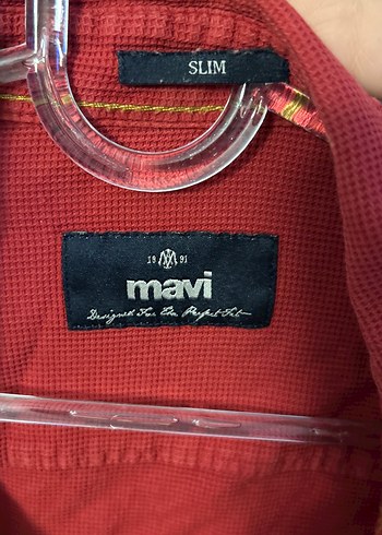 Düğmeli Kırmızı Keten Kadın Gömlek - Görsel 3