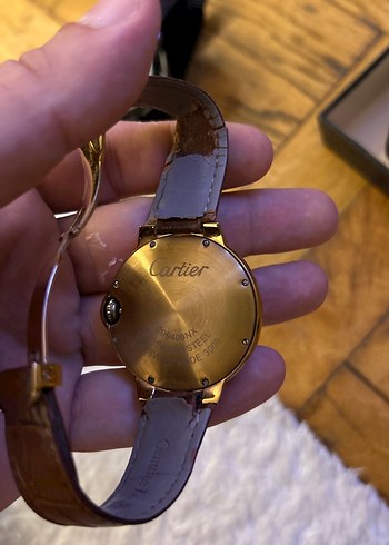 Bej Klasik Cartier Kadın Saati - Görsel 2