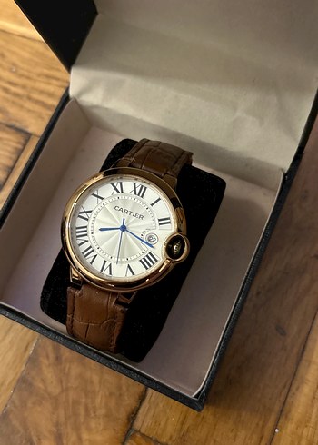 Bej Klasik Cartier Kadın Saati - Görsel 3