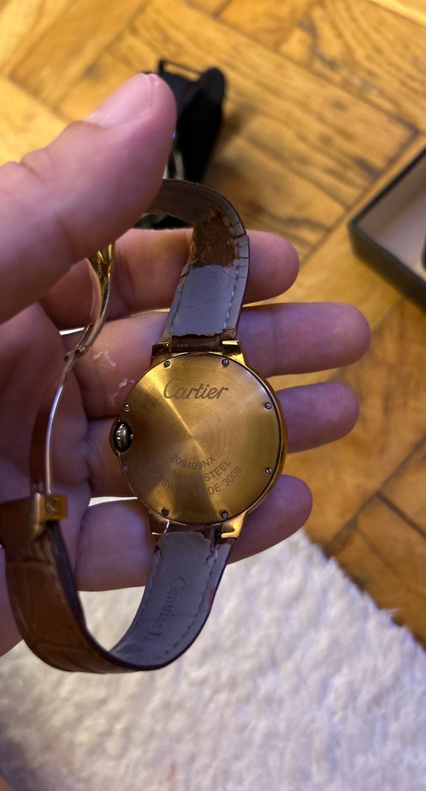 Bej Klasik Cartier Kadın Saati - Görsel 2