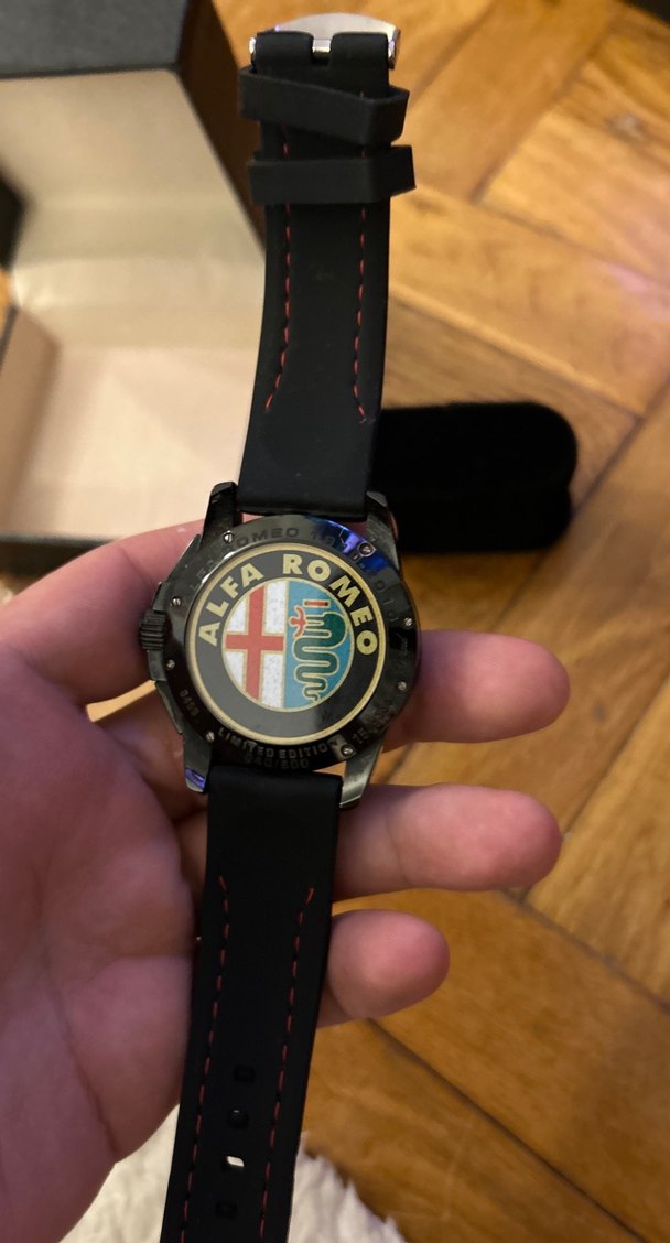 Siyah Erkek Alfa Romeo Saat - Görsel 2