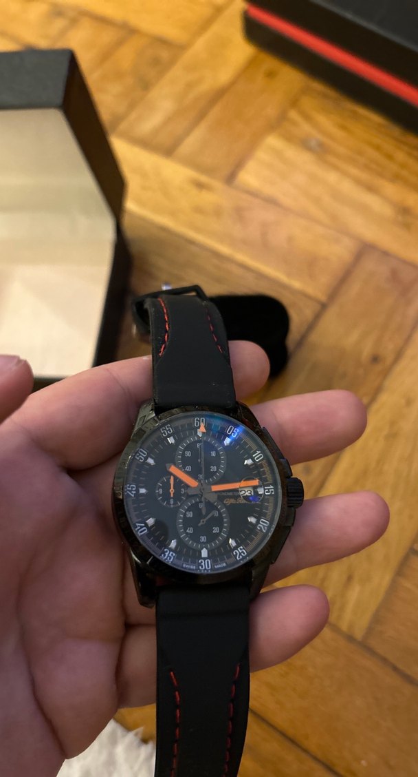 Siyah Erkek Alfa Romeo Saat - Görsel 3