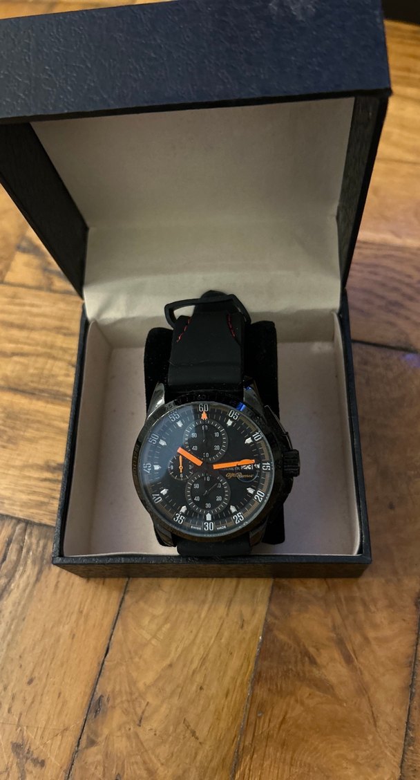 Siyah Erkek Alfa Romeo Saat - Görsel 4