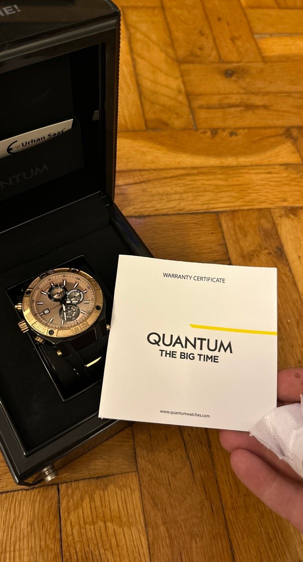 Klasik Erkek QUANTUM Saat Altın Renk - Görsel 4