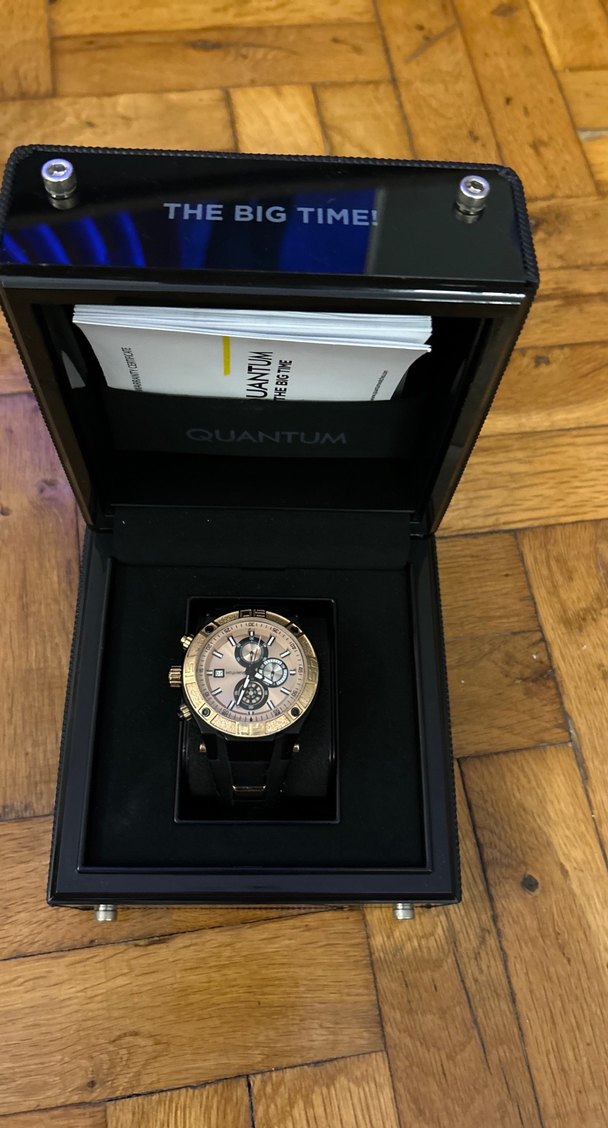 Klasik Erkek QUANTUM Saat Altın Renk - Görsel 2