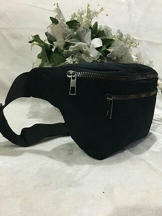  2 gözlü kadife bel çanta. Ambalajlı mağaza ürunüdür. 30×15 eba