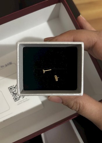 Altın Çift Taraflı Güneş Piercing - Görsel 3