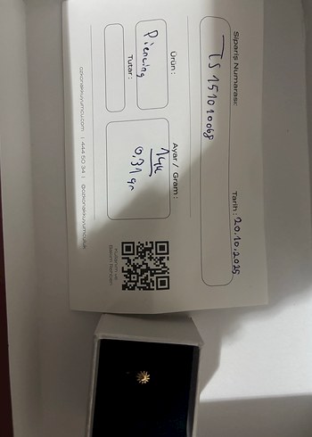 Altın Çift Taraflı Güneş Piercing - Görsel 7