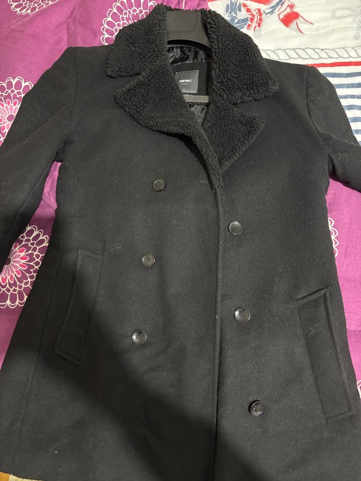 Erkek Siyah Kaban Koton - Görsel 4