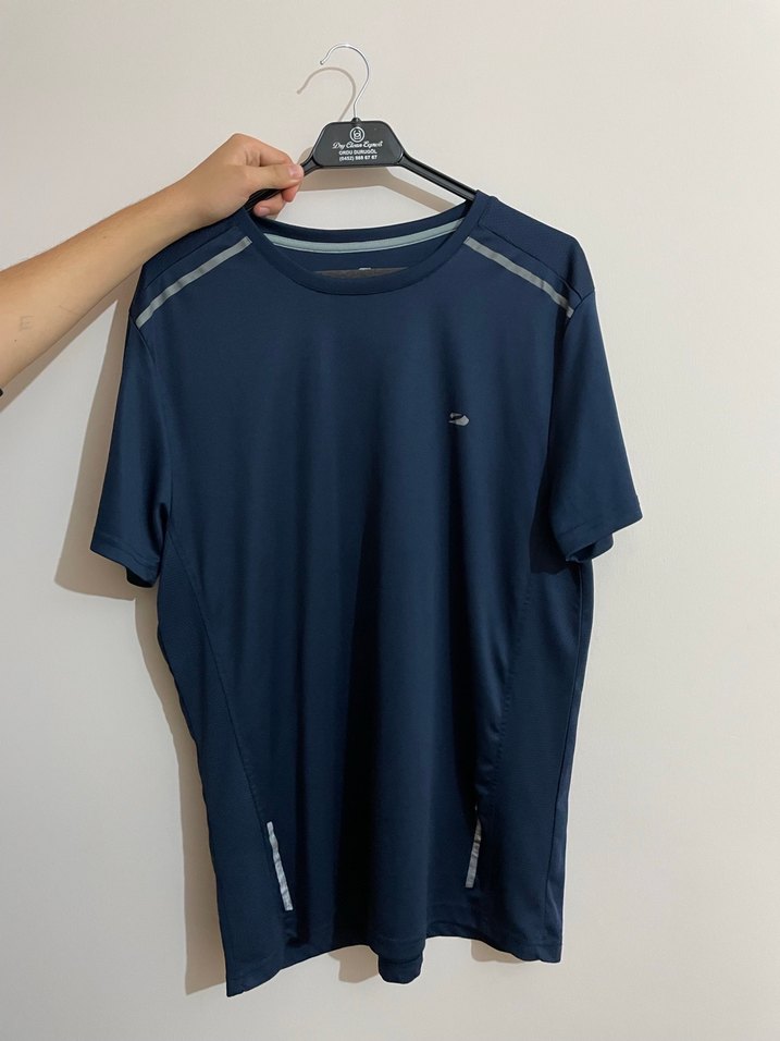 Lacivert Erkek Kısa Kollu Basic Tişört - Görsel 2