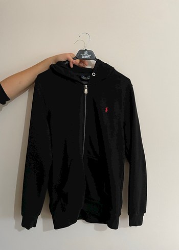 Siyah Kapüşonlu Unisex Sweatshirt - Görsel 3