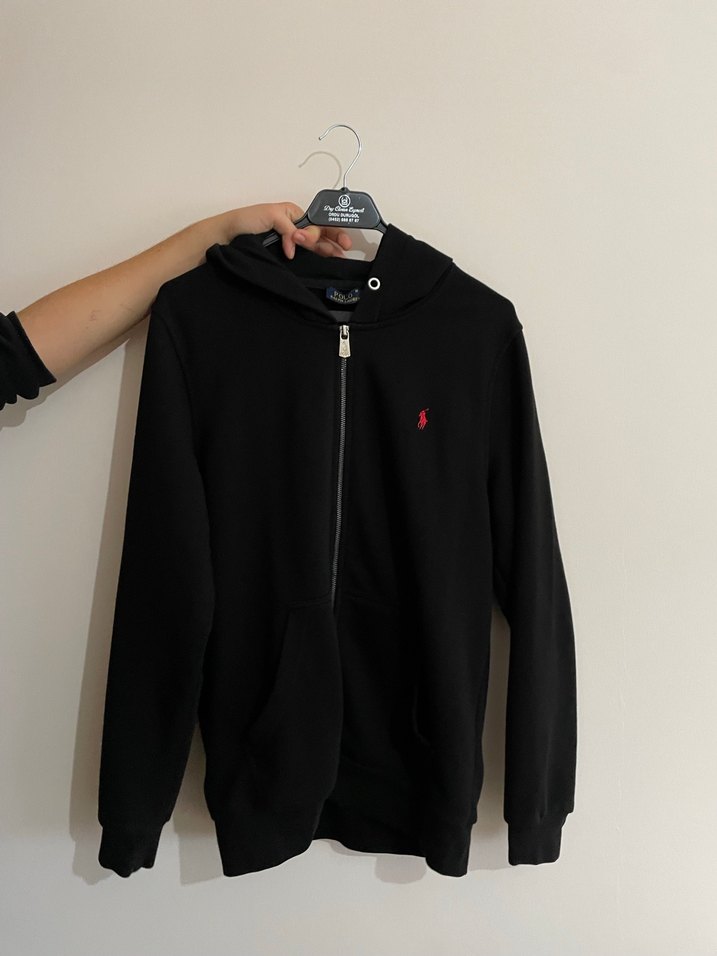 Siyah Kapüşonlu Unisex Sweatshirt - Görsel 3