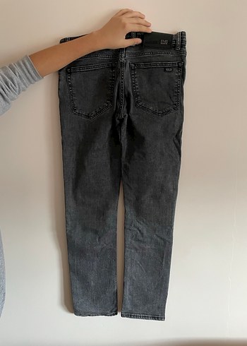 Gri Loose Fit Midi Kot Pantolon - Görsel 2