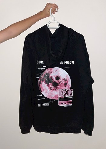 Siyah  Oversize Sweatshirt - Görsel 2