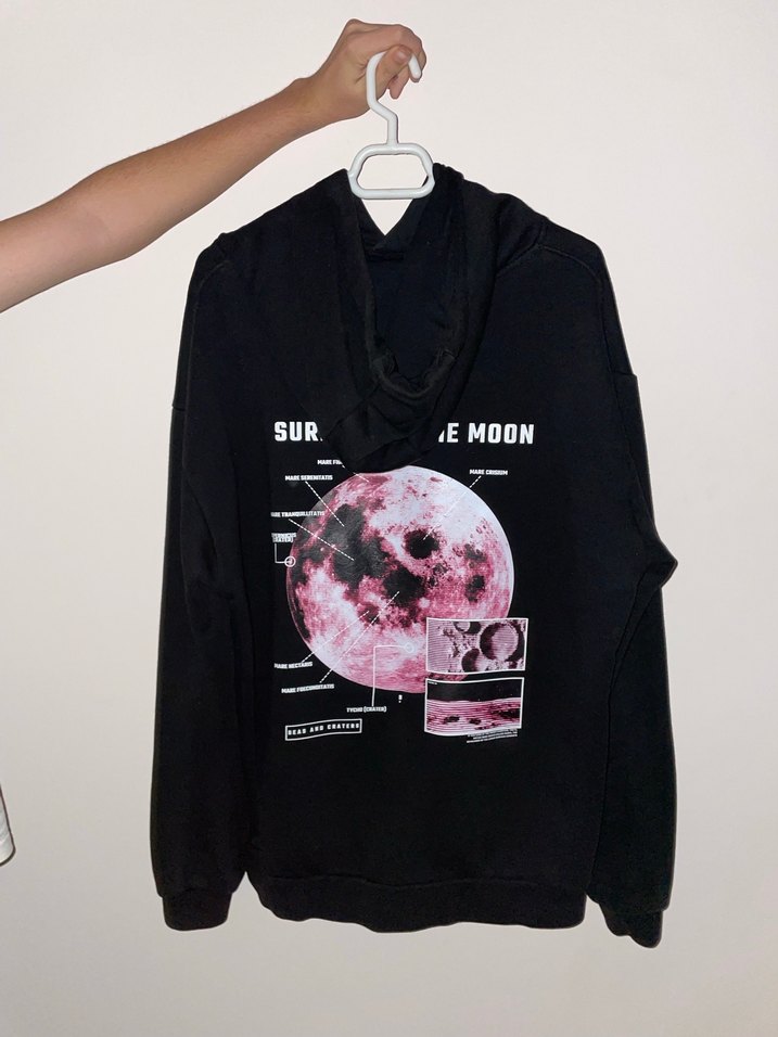 Siyah  Oversize Sweatshirt - Görsel 2