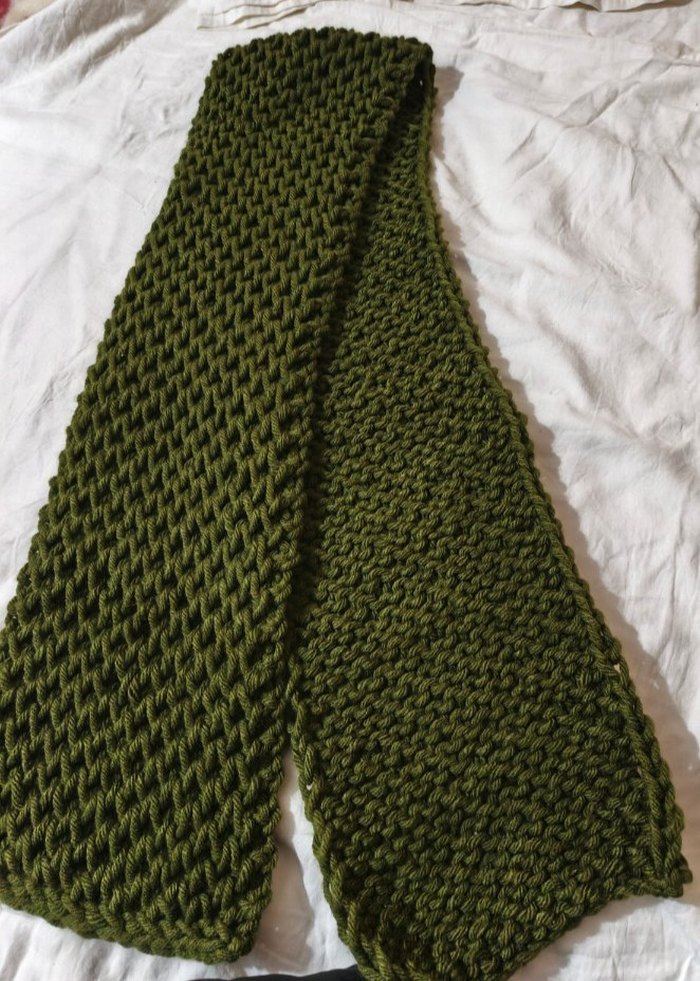 Kadın Örgü Yeşil Şal - Görsel 2