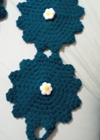 Çiçekli Bohem Örgü Dekoratif lif - Görsel 4