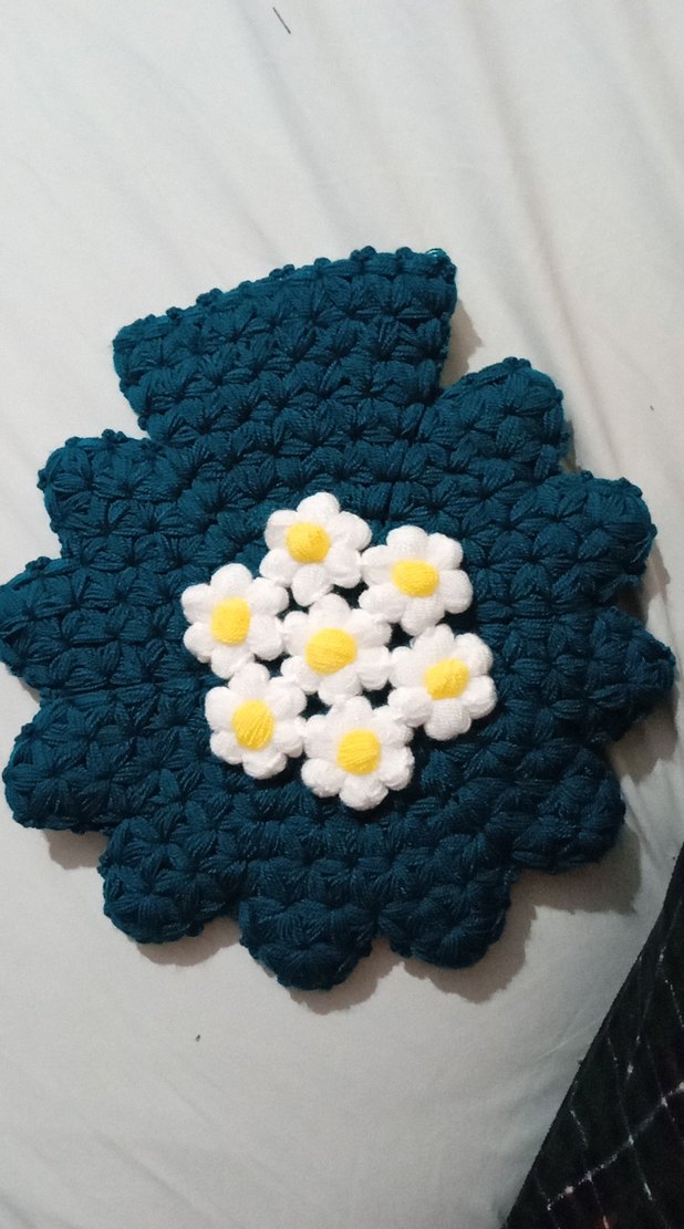 Çiçekli Bohem Örgü Dekoratif lif - Görsel 3