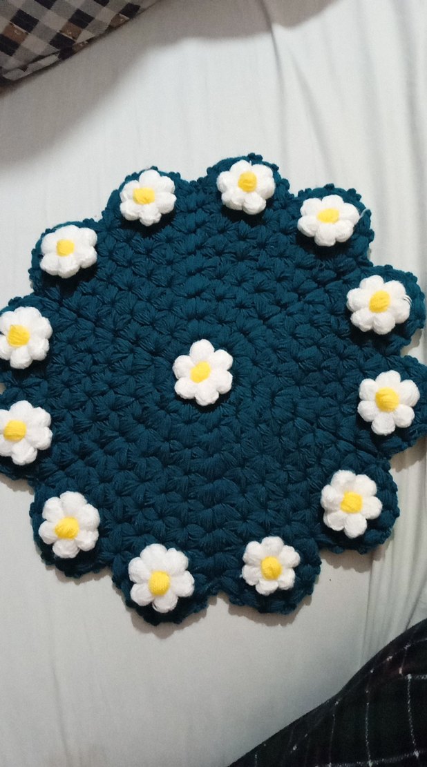 Çiçekli Bohem Örgü Dekoratif lif - Görsel 2