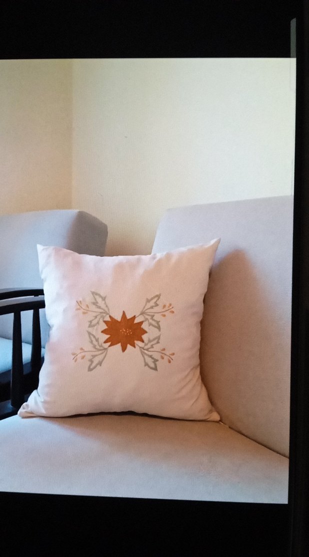 Bej Kelebek Desenli Modern Kırlent - Görsel 3