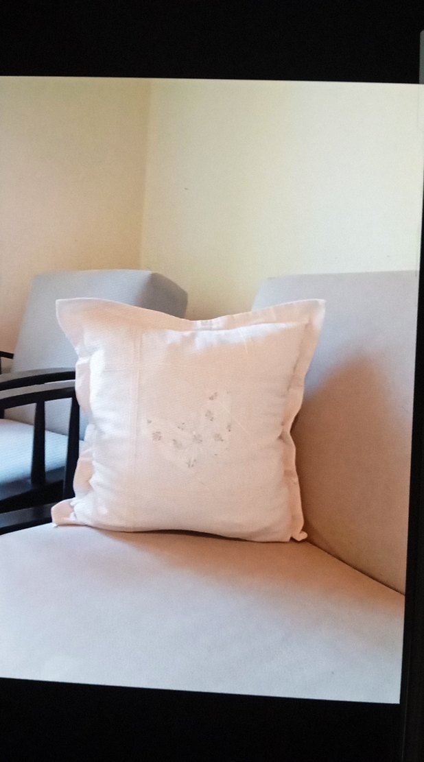 Bej Kelebek Desenli Modern Kırlent - Görsel 5