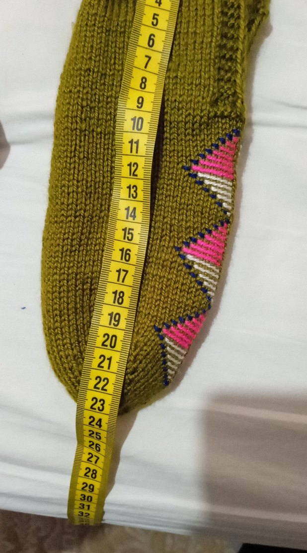 Renkli Nakışlı Örgü Kadın ev patik - Görsel 4