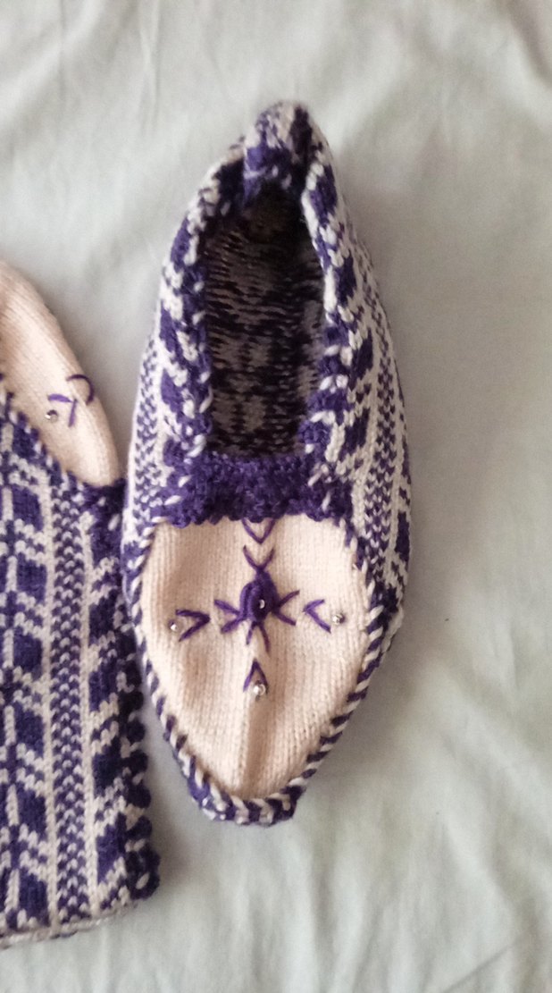 Mor Örgü Kadın Eldivenleri - Görsel 2