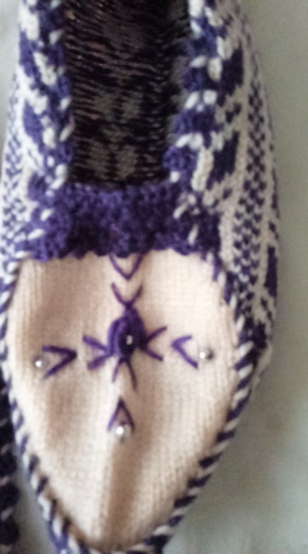 Mor Örgü Kadın Eldivenleri - Görsel 3