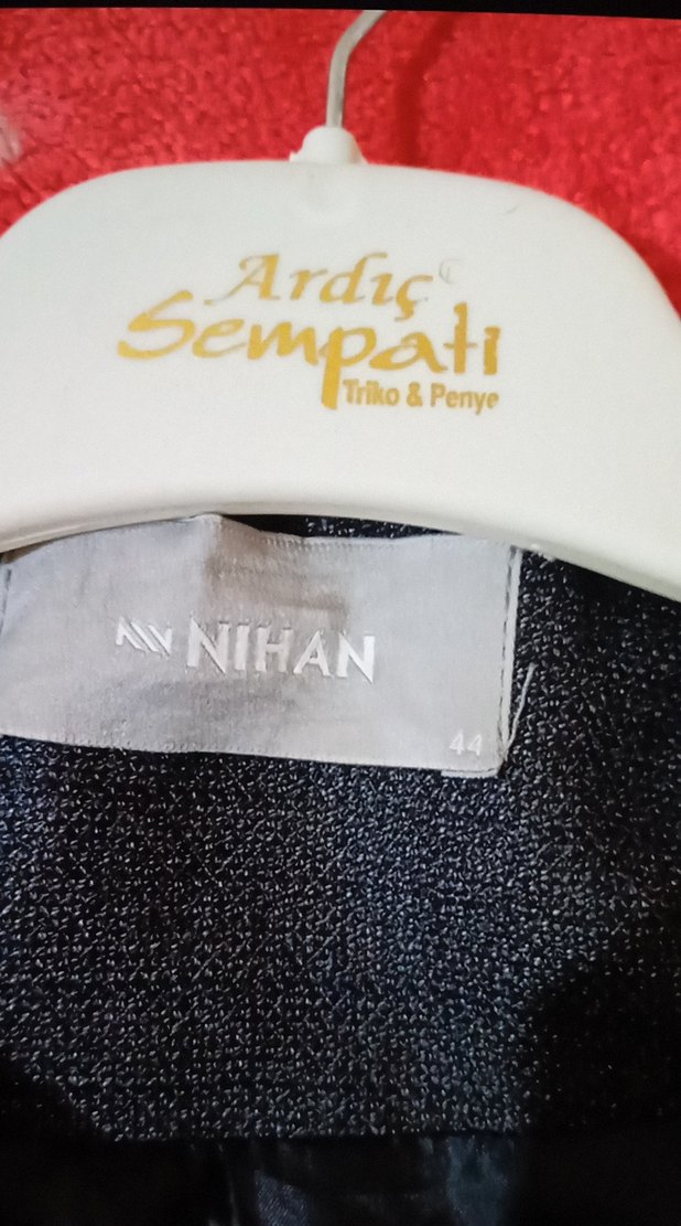 Düğmeli Gri Uzun Keten Kadın Kaban - Görsel 3