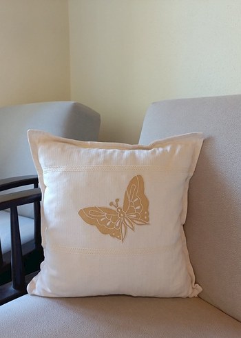 Bordo Nakışlı Klasik Dekoratif Yastık - Görsel 9