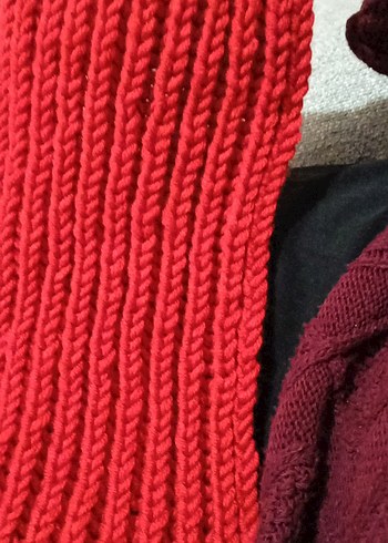 Kırmızı  Atkı - Görsel 3