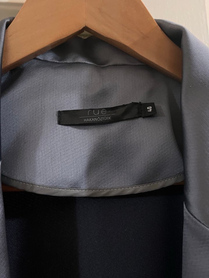 Gri Midi Kadın Blazer Ceket - Görsel 2