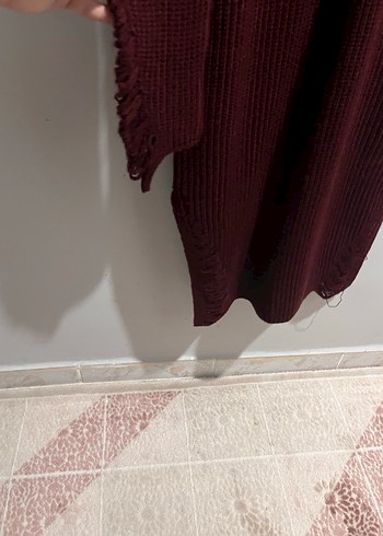 Mudo Bordo Triko Elbise - Görsel 3