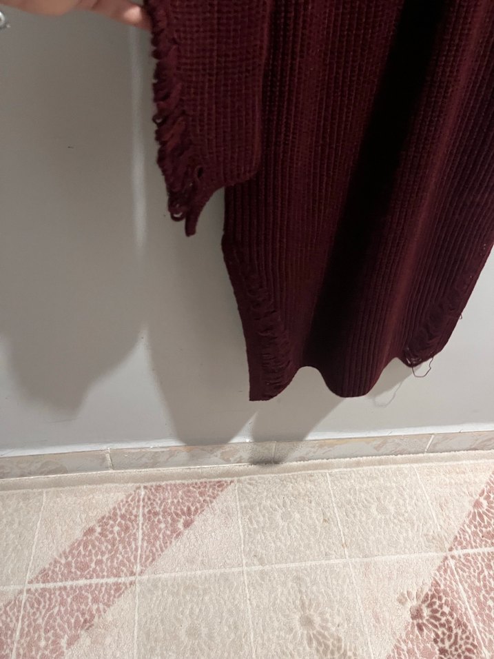 Mudo Bordo Triko Elbise - Görsel 3