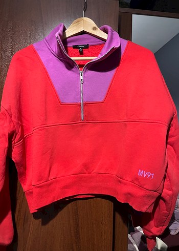 Mavi Jeans Renkli Yarim Fermuarli Kadin Sweatshirt