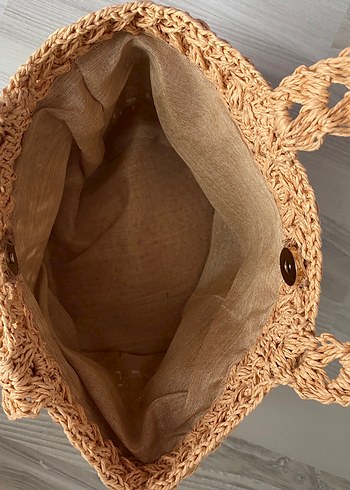 El Yapımı Camel Örgü Kadın Çanta - Görsel 2