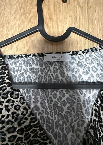 Gri leopar desenli elbise s-m bedene uygun - Görsel 3