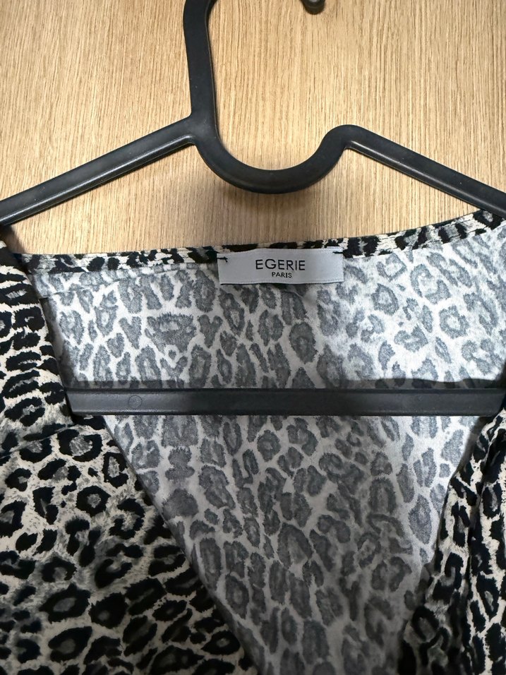 Gri leopar desenli elbise s-m bedene uygun - Görsel 3