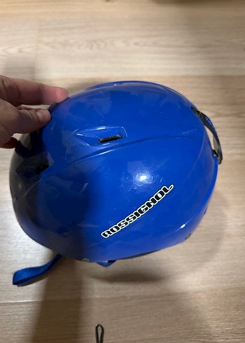 Mavi kask   Velcro Detaylı kayak için - Görsel 4