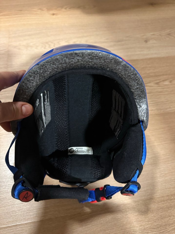 Mavi kask   Velcro Detaylı kayak için - Görsel 2