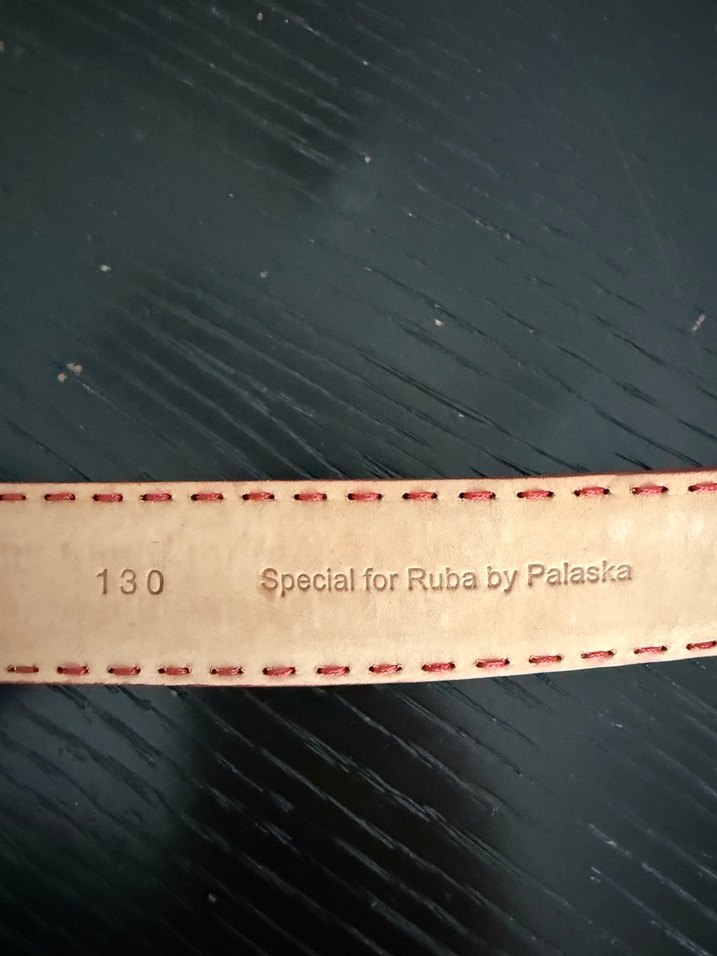 Kırmızı Deri Tokalı erkek kemer - Görsel 2